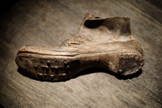 Hadow's shoe: The soles were much too slippery for the steep icy rock.